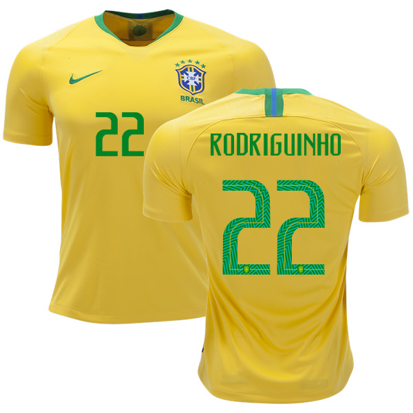 Brazil #22 Rodriguinho Home Soccer Country Jersey - Click Image to Close